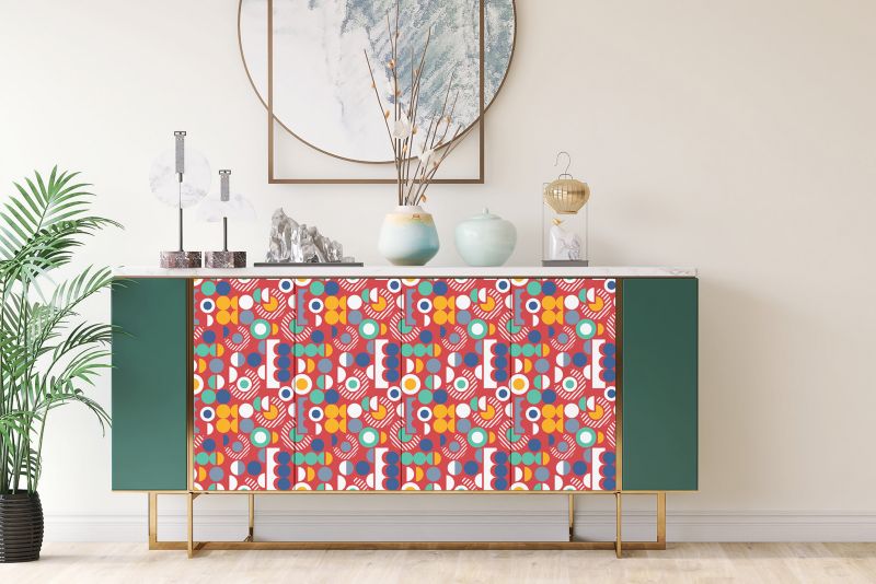 Samoprzylepna okleina Tulup 100x50 cm Geometryczny wzór vintage 1 szt.