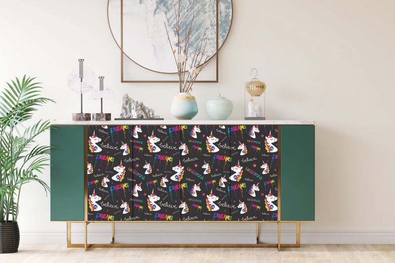 Samoprzylepna okleina Tulup 100x50 cm Jednorożce tęcza 1 szt.