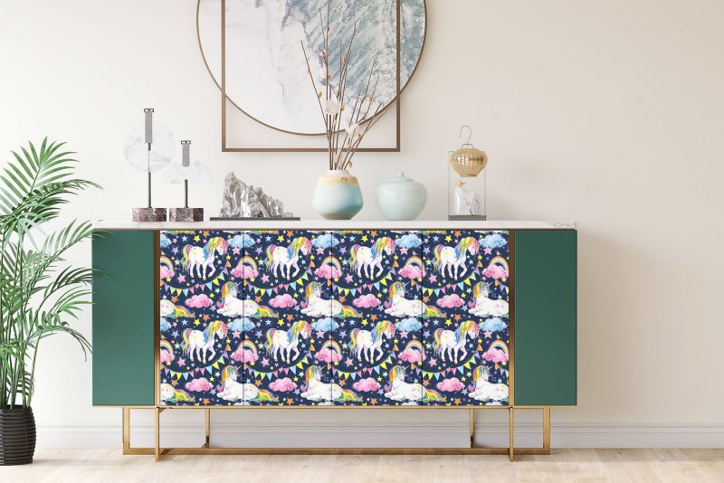 Samoprzylepna okleina Tulup 100x50 cm Jednorożec tęcza 1 szt.