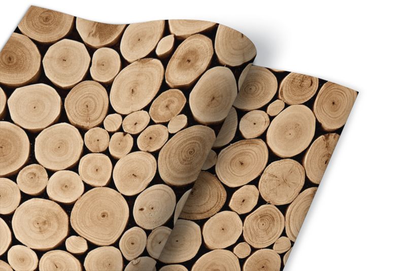 Samoprzylepna okleina Tulup 100x50 cm Kawałki drewna 1 szt.