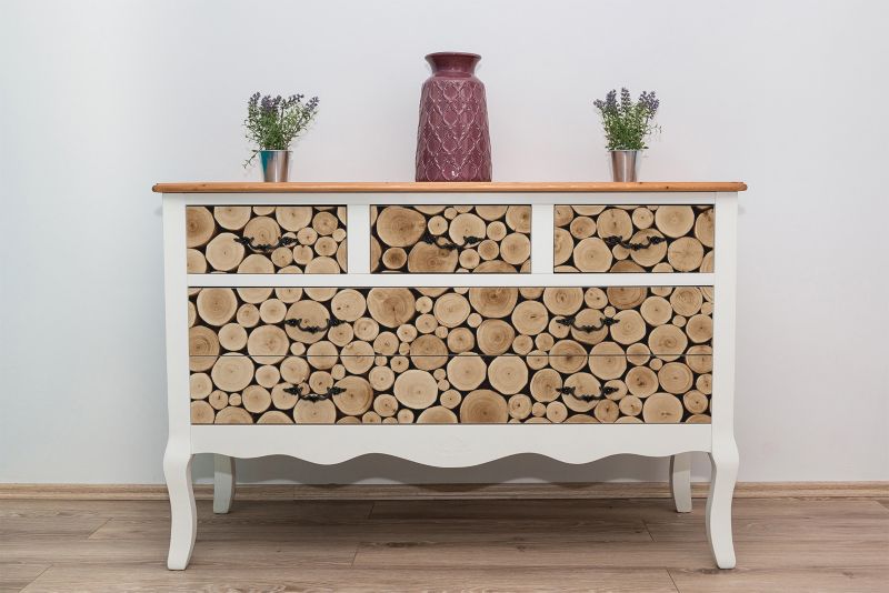 Samoprzylepna okleina Tulup 100x50 cm Kawałki drewna 1 szt.