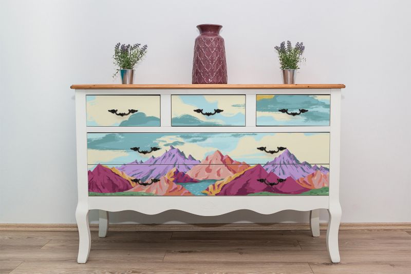 Samoprzylepna okleina Tulup 100x50 cm Kolorowe góry 1 szt.