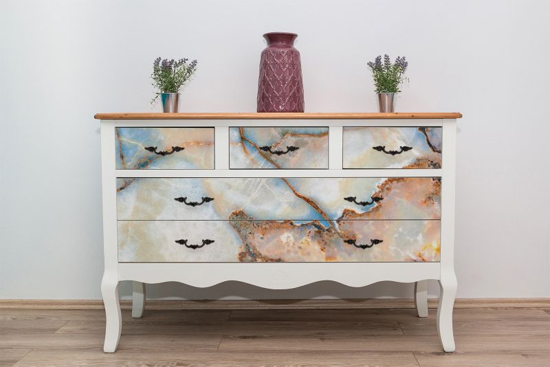 Samoprzylepna okleina Tulup 100x50 cm Kolorowy wzór marmur 1 szt.