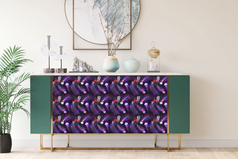 Samoprzylepna okleina Tulup 100x50 cm Kosmiczne meduzy 1 szt.