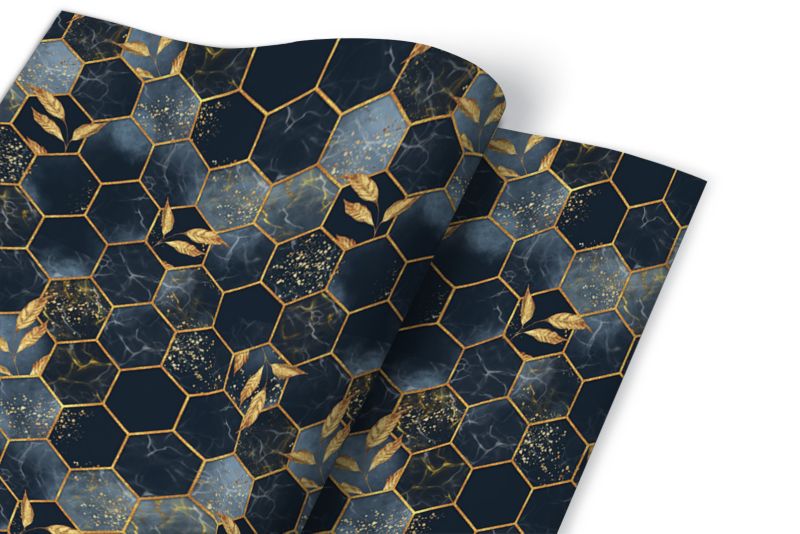 Samoprzylepna okleina Tulup 100x50 cm Liście i heksagony 1 szt.