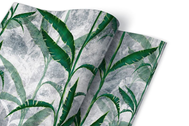 Samoprzylepna okleina Tulup 100x50 cm Loftowy wzór tropikalna roślinność 1 szt.