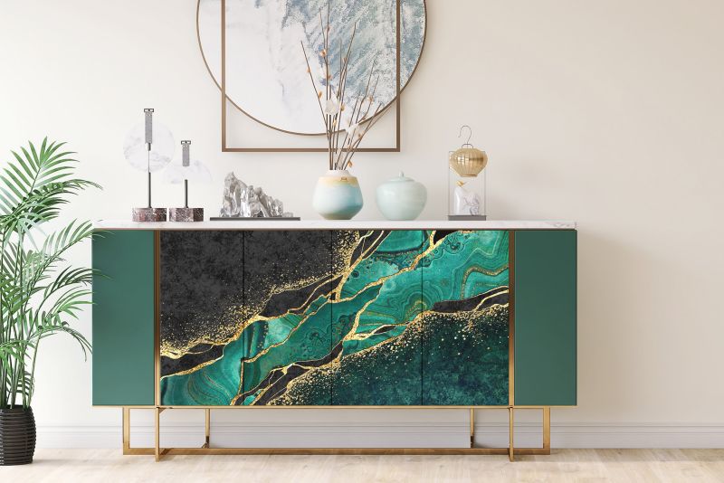 Samoprzylepna okleina Tulup 100x50 cm Malachit 1 szt.