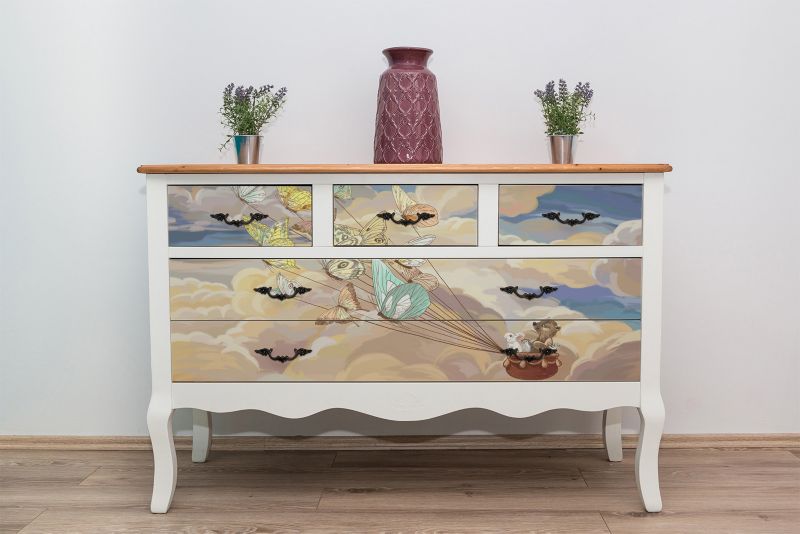 Samoprzylepna okleina Tulup 100x50 cm Motyle królik miś niebo 1 szt.