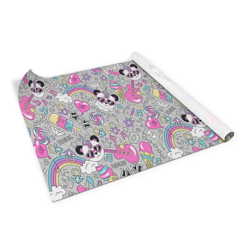 Samoprzylepna okleina Tulup 100x50 cm Panda tęcza diamenty 1 szt.