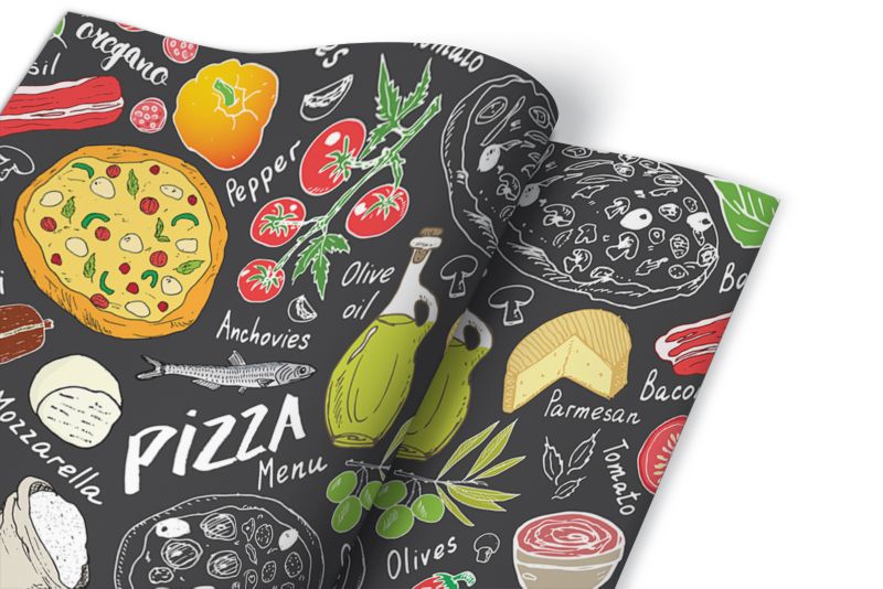 Samoprzylepna okleina Tulup 100x50 cm Pizza menu 1 szt.