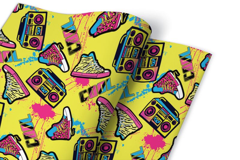 Samoprzylepna okleina Tulup 100x50 cm Retro boombox trampki 1 szt.