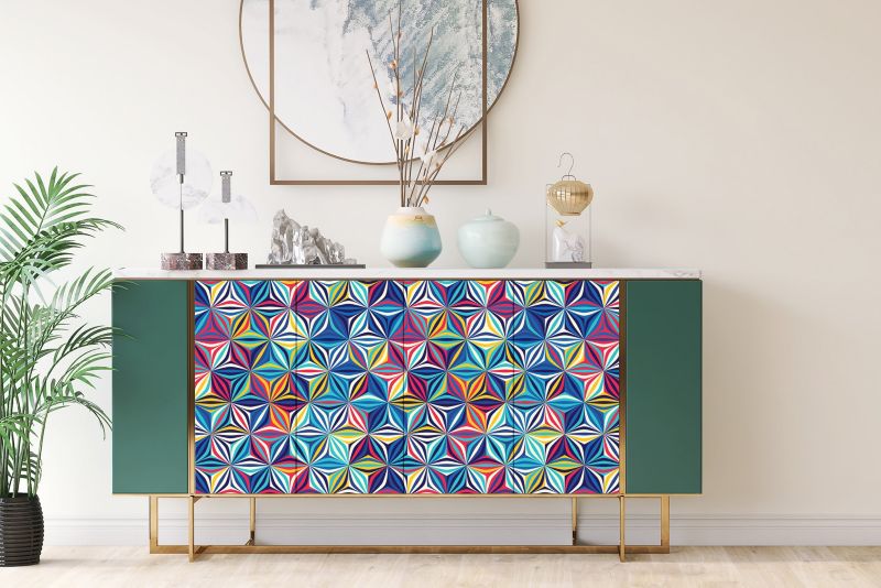 Samoprzylepna okleina Tulup 100x50 cm Retro wzór iluzja 3d 1 szt.