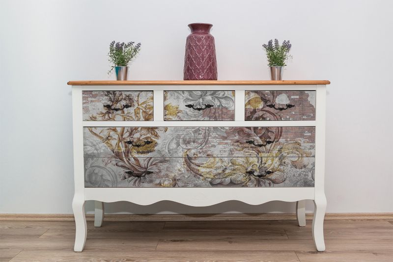 Samoprzylepna okleina Tulup 100x50 cm Stara ściana kwiecisty mural 1 szt.