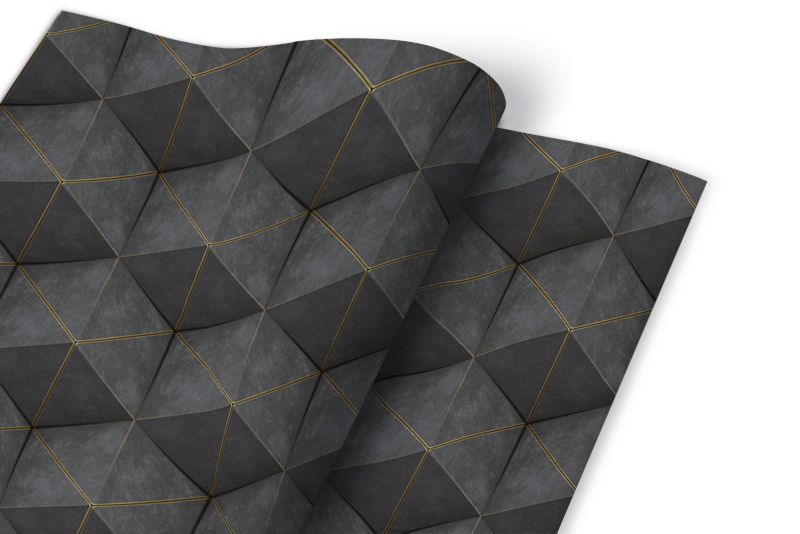 Samoprzylepna okleina Tulup 100x50 cm Szare trójkąty 3d 1 szt.