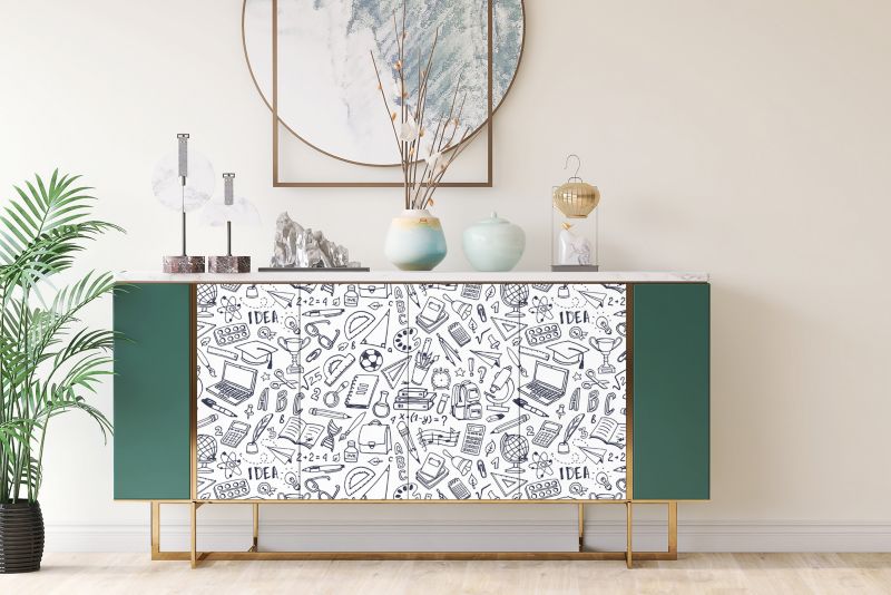 Samoprzylepna okleina Tulup 100x50 cm Szkolne przybory 1 szt.