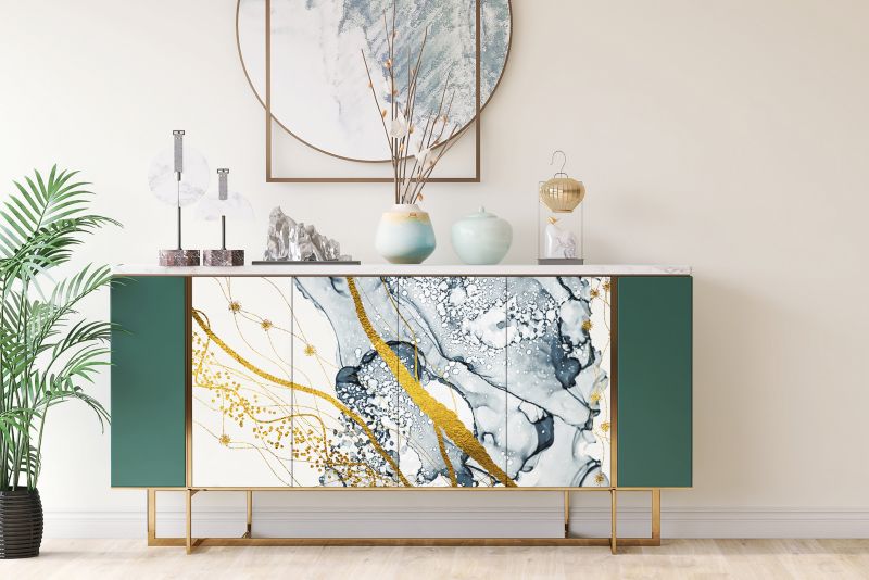 Samoprzylepna okleina Tulup 100x50 cm Sztuka imitacja marmuru 1 szt.