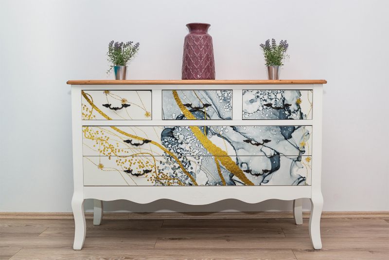 Samoprzylepna okleina Tulup 100x50 cm Sztuka imitacja marmuru 1 szt.