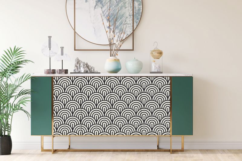 Samoprzylepna okleina Tulup 100x50 cm Łuki art deco vintage 1 szt.