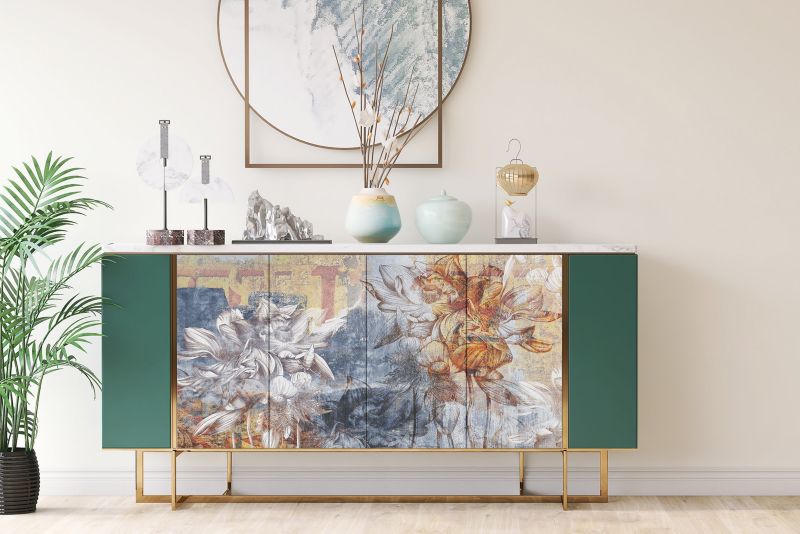 Samoprzylepna okleina Tulup 100x50 cm Vintage malowidło lilie 1 szt.