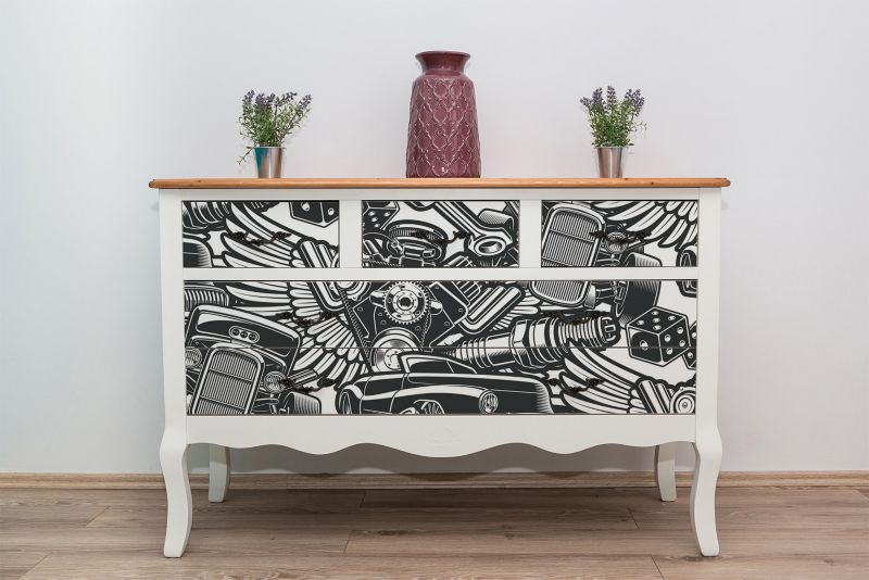 Samoprzylepna okleina Tulup 100x50 cm Vintage samochody tatuaże 1 szt.