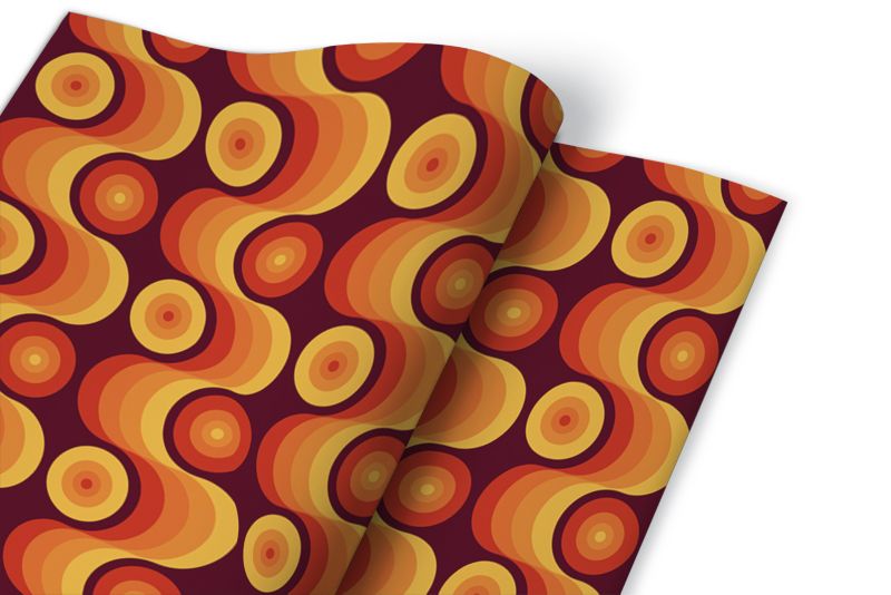 Samoprzylepna okleina Tulup 100x50 cm Wzór retro lata 70 1 szt.