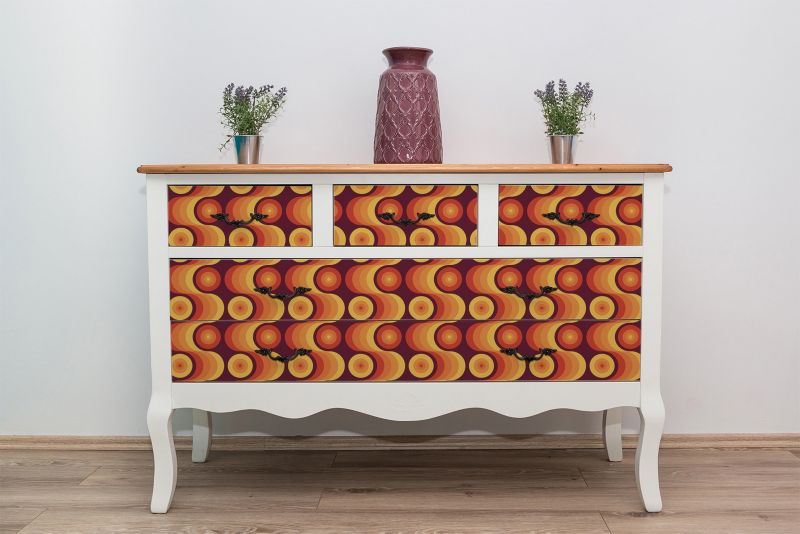 Samoprzylepna okleina Tulup 100x50 cm Wzór retro lata 70 1 szt.