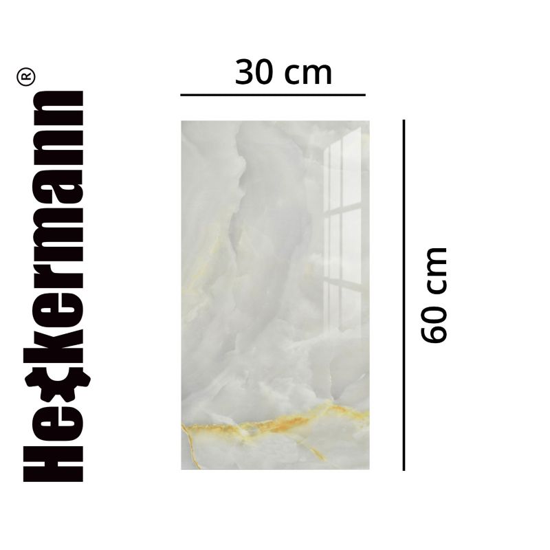 Samoprzylepny Panel Ścienny Heckermann Naklejka na Meble PCV Marmur 30x60cm 10 szt