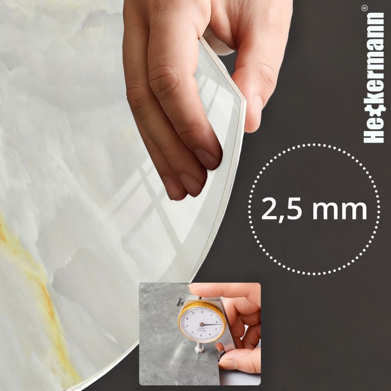 Samoprzylepny Panel Ścienny Heckermann Naklejka na Meble PCV Marmur 30x60cm 10 szt