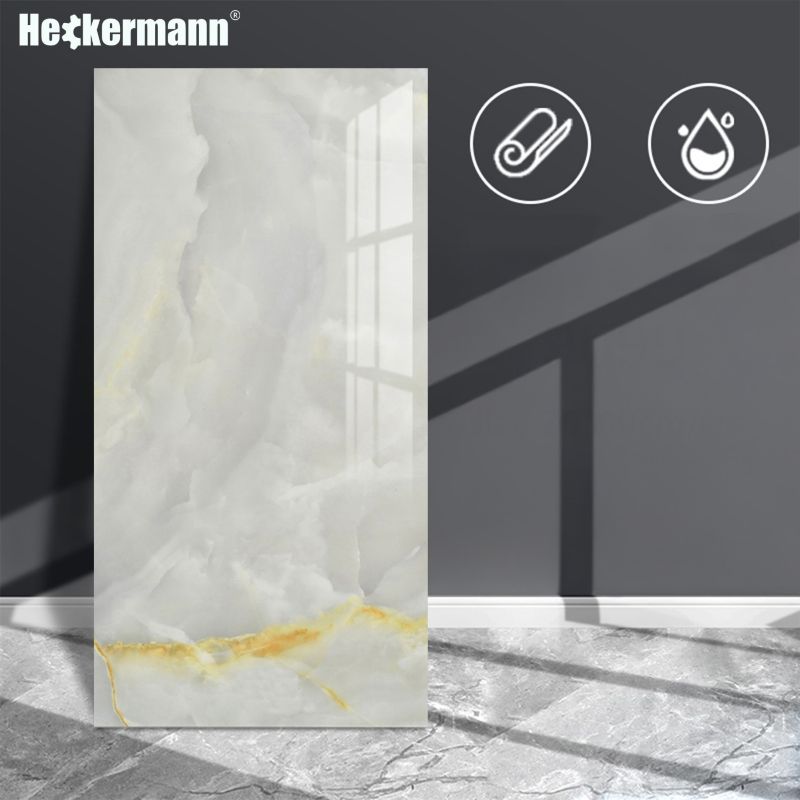 Samoprzylepny Panel Ścienny Heckermann Naklejka na Meble PCV Marmur 30x60cm 10 szt