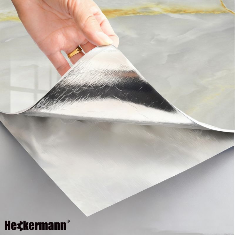 Samoprzylepny Panel Ścienny Heckermann Naklejka na Meble PCV Marmur 30x60cm 10 szt