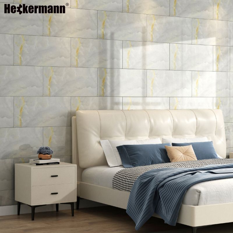Samoprzylepny Panel Ścienny Heckermann Naklejka na Meble PCV Marmur 30x60cm 10 szt