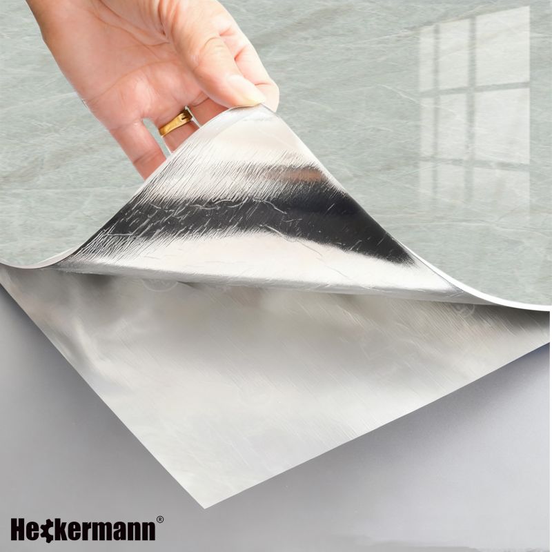 Samoprzylepny Panel Ścienny Heckermann Naklejka na Meble PCV Marmur 30x60cm 10 szt