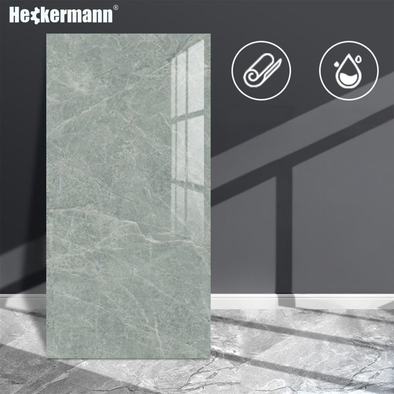 Samoprzylepny Panel Ścienny Heckermann Naklejka na Meble PCV Marmur 30x60cm 10 szt