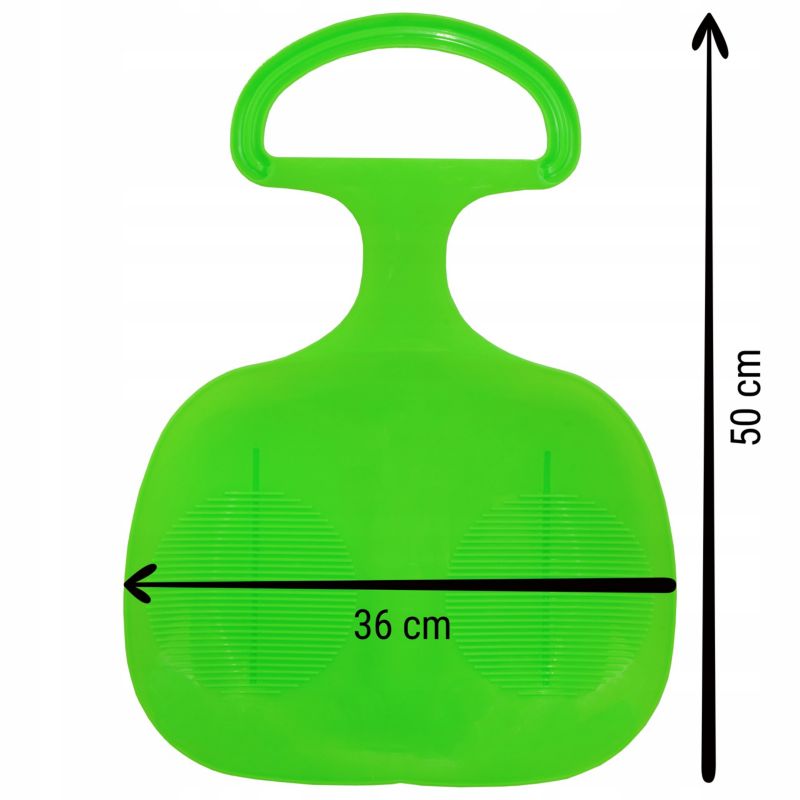 Sanki dla dzieci, Sillar, jabłko na śnieg, z uchwytem, plastikowe, elastyczne, zielone, 1szt