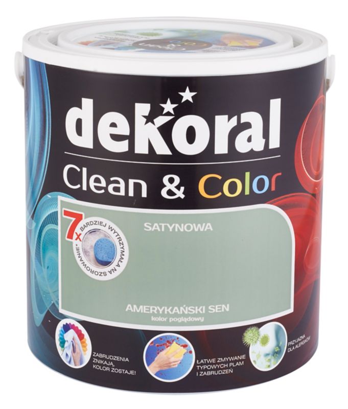 Satynowa farba lateksowa Dekoral Clean & Color amerykański sen 2,5 l
