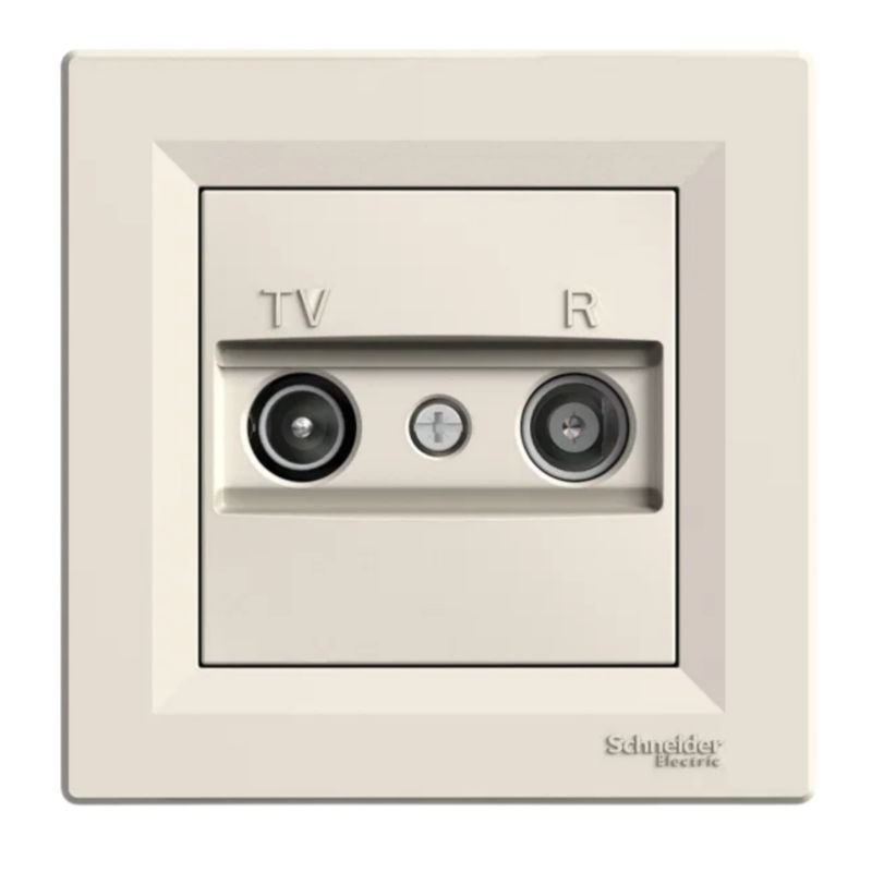 Schneider Asfora Gniazdo Rtv Przelotowe 4Db Kremowe Salon Eph3300223 1 Szt
