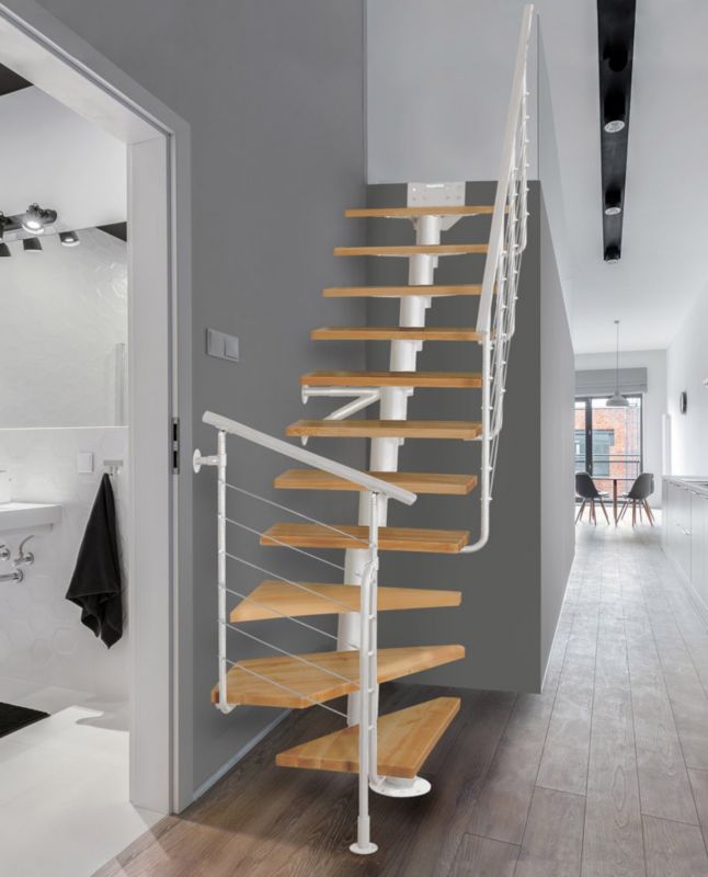 Schody Atrium Dixi Plus RAL 9003 Dąb 13 Elementów 1 szt.