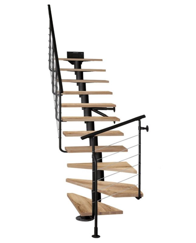 Schody Atrium Dixi Plus RAL 9005 Dąb 11 Elementów 1 szt.
