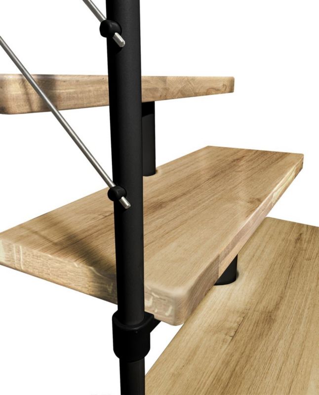 Schody Atrium Dixi Plus RAL 9005 Dąb 11 Elementów 1 szt.