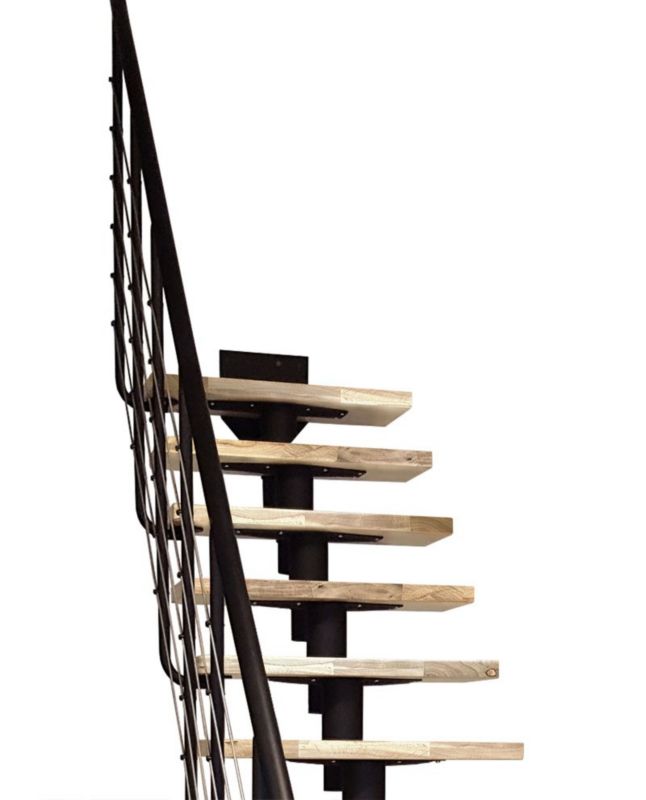 Schody Atrium Dixi Plus RAL 9005 Dąb 11 Elementów 1 szt.