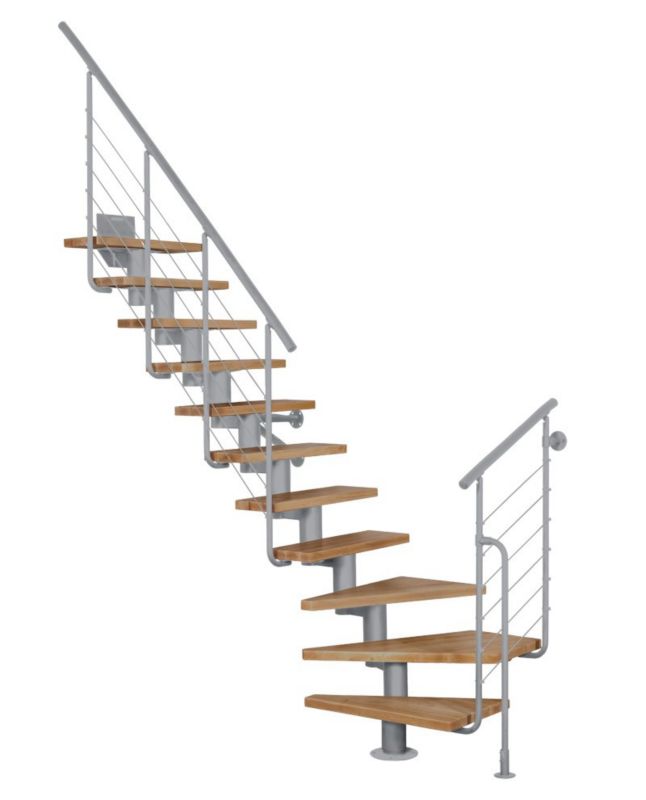 Schody Atrium Dixi Plus RAL 9006 Buk 11 Elementów 1 szt.