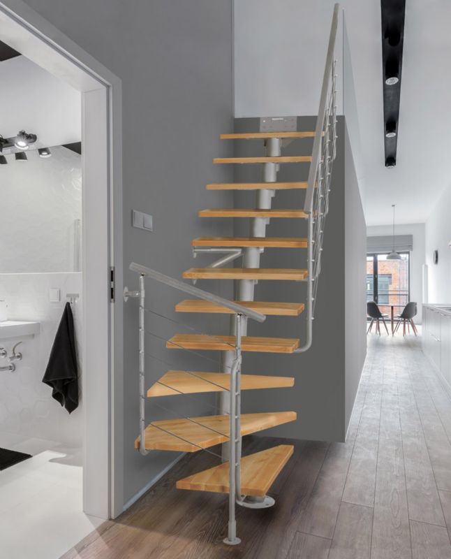 Schody Atrium Dixi Plus RAL 9006 Buk 12 Elementów 1 szt.