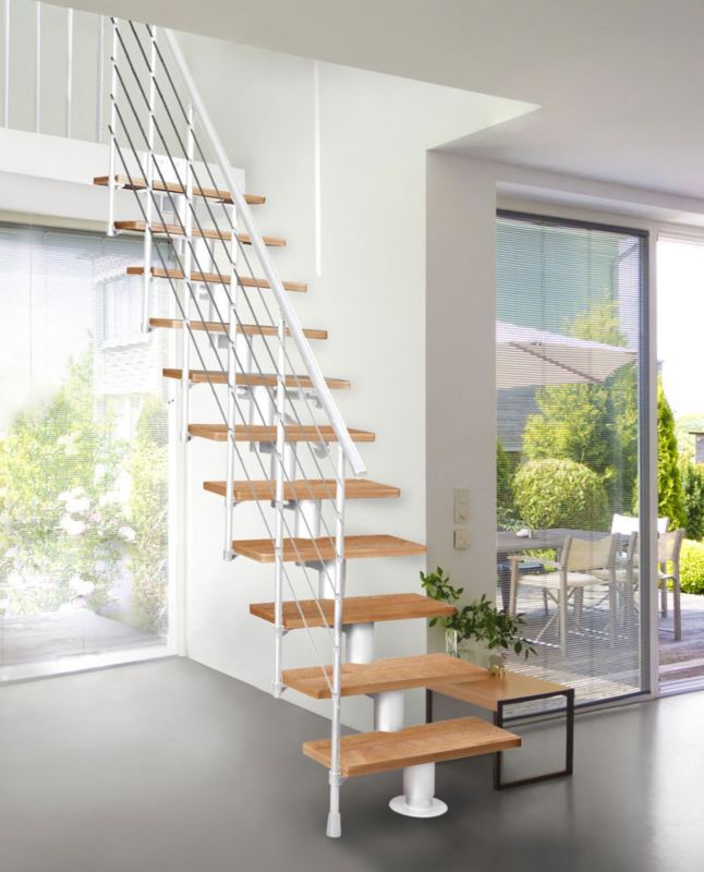 Schody Atrium Dixi RAL 9003 Buk 80 cm 11 Elementów 1 szt.