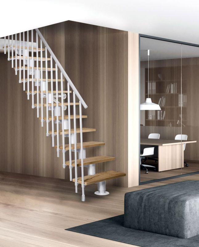 Schody Atrium Dixi Vertical RAL 9003 Dąb 80 cm 13 Elementów 1 szt.