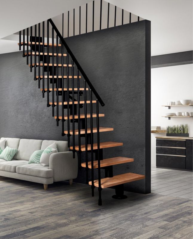 Schody Atrium Dixi Vertical RAL 9005 Buk 80 cm 12 Elementów 1 szt.