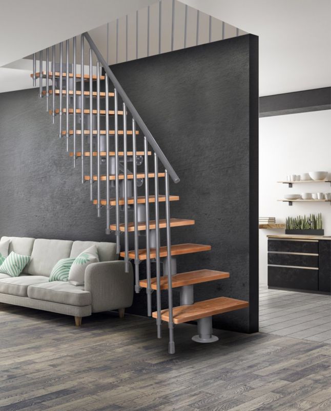 Schody Atrium Dixi Vertical RAL 9006 Buk 80 cm 13 Elementów 1 szt.