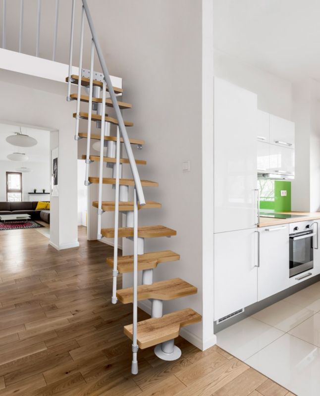 Schody Atrium Mini RAL 9006 Dąb 11 Elementów 1 szt.