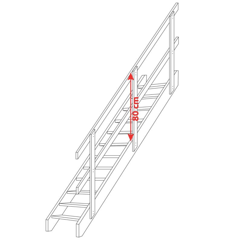 Schody Drewniane Proste 4STEP Kopenhaga 745 1szt.