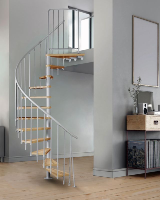 Schody Kręcone Atrium Novo 140 RAL9006 Dąb 1 szt.