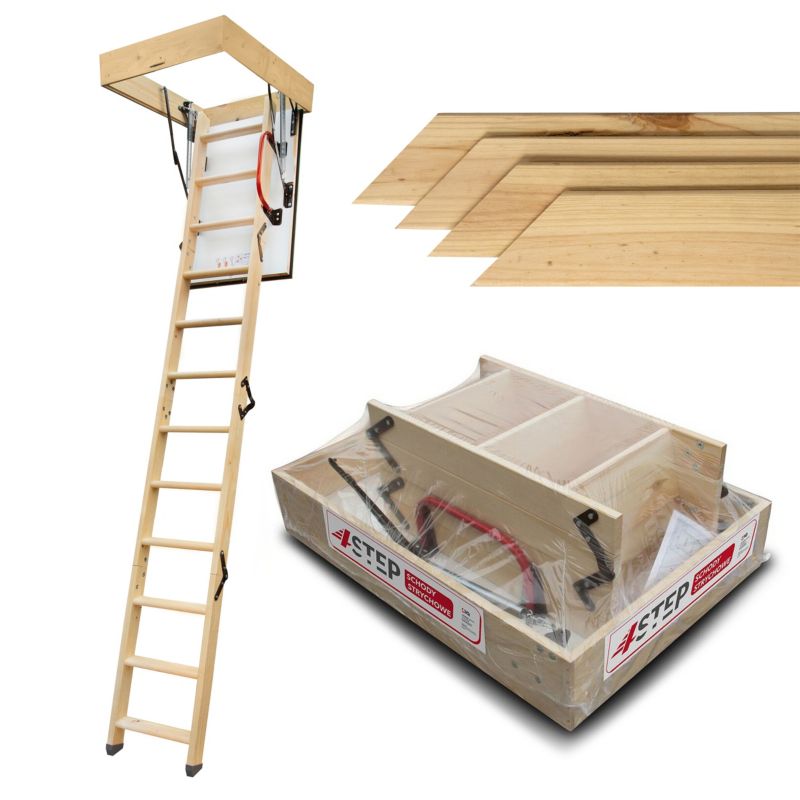 Schody Strychowe 4STEP Extra 100x60 0,86 W/m2k + Listwy zestaw